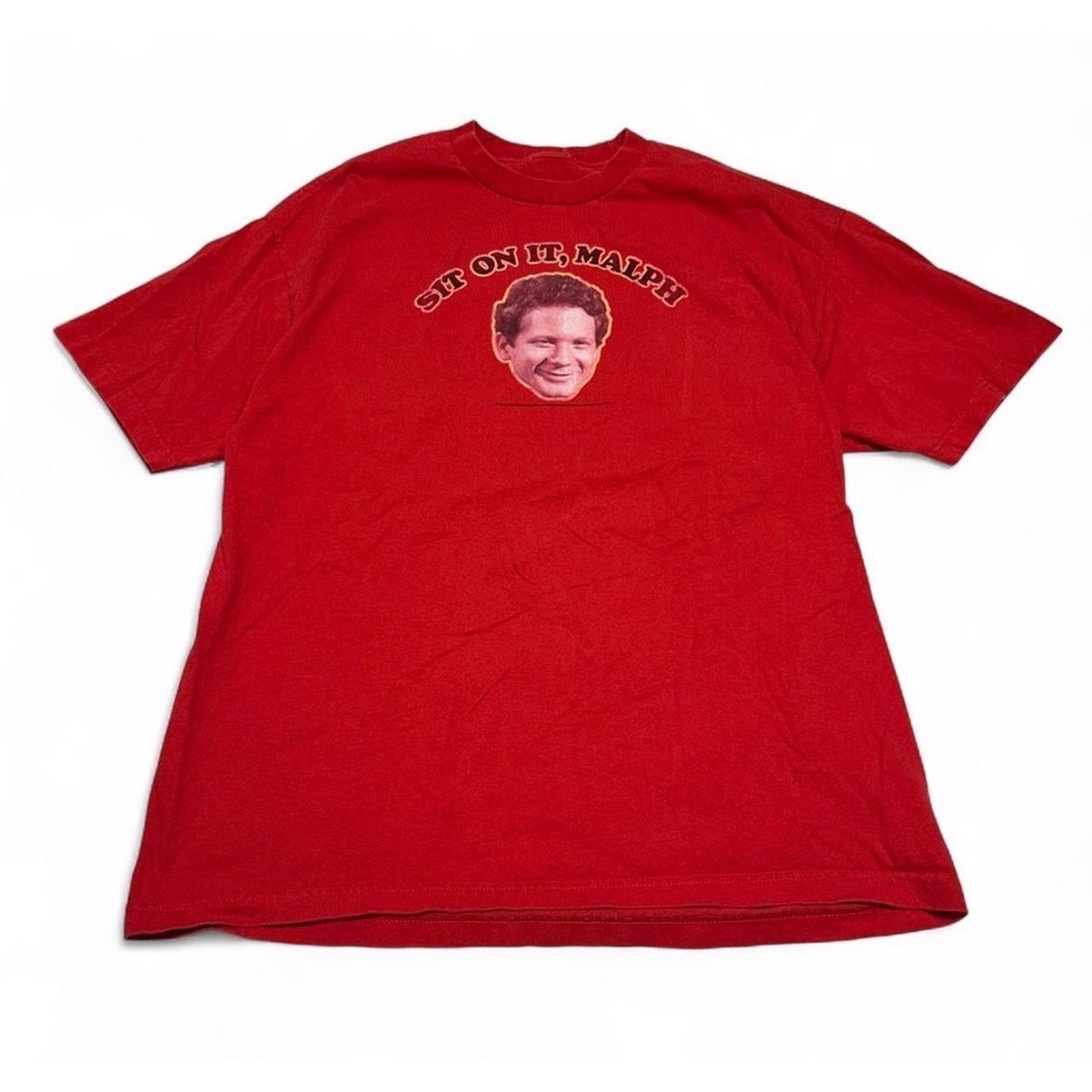 Happy Days Sit On It Malph Red Graphic T-Shirt Ralph Malph 2008 CBS TV Show L XL